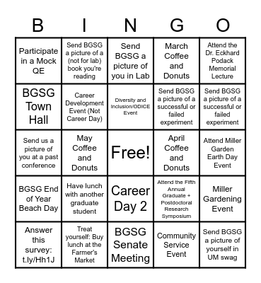 BGSG Bingo: bgsg@med.miami.edu Bingo Card