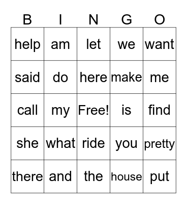 Bingo Card