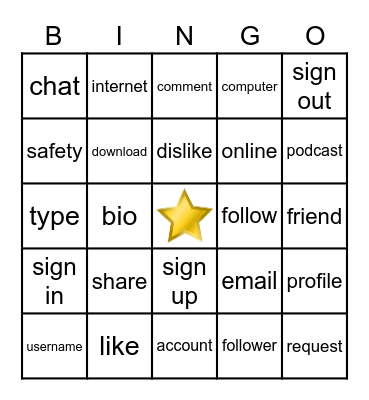 Online Bingo! Bingo Card