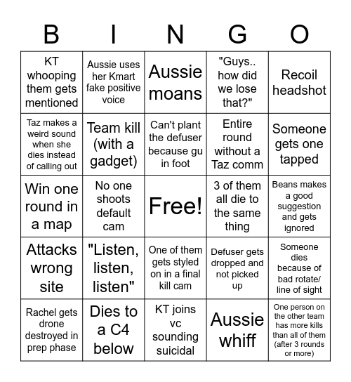 Bliss Bingo R2 Bingo Card