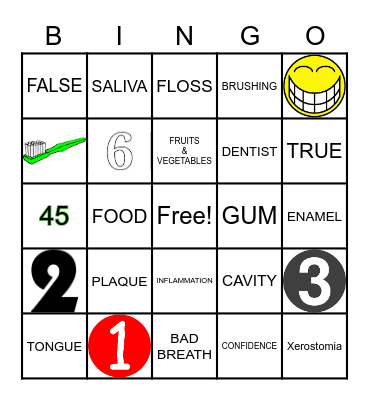 Dental Hygiene Bingo Card