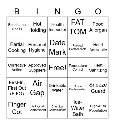 MHR 241 Bingo Card