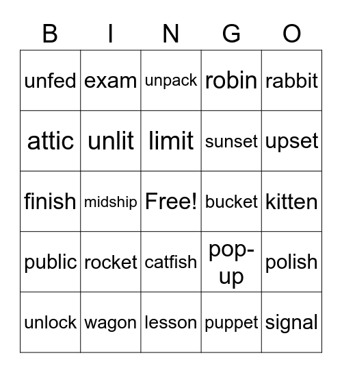 3.1 BINGO Card