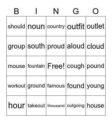 ou Bingo Card