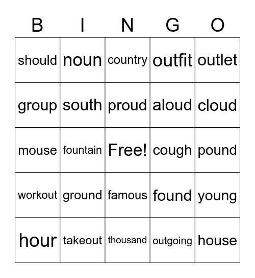 ou Bingo Card