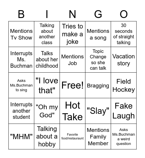 Bingo Card