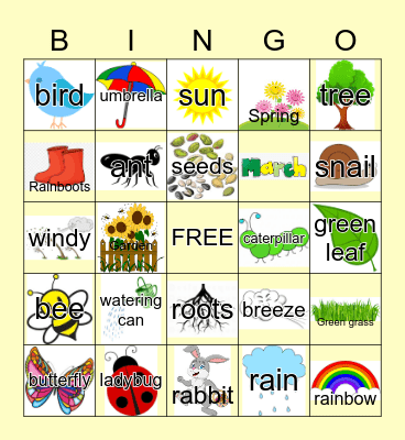 SPRING Bingo Card