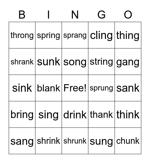 3-8 Bingo Card