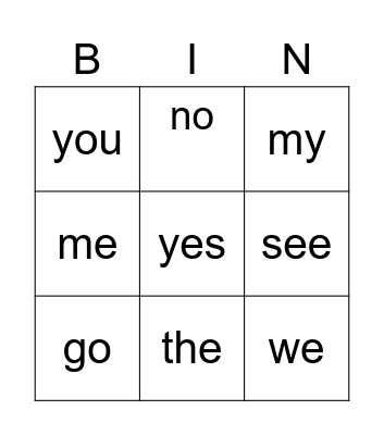Learning is Fun! Bingo Card