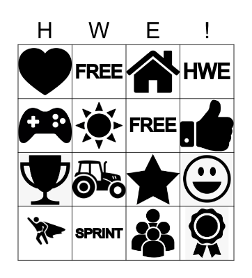 HWE Recognition Bingo! Bingo Card