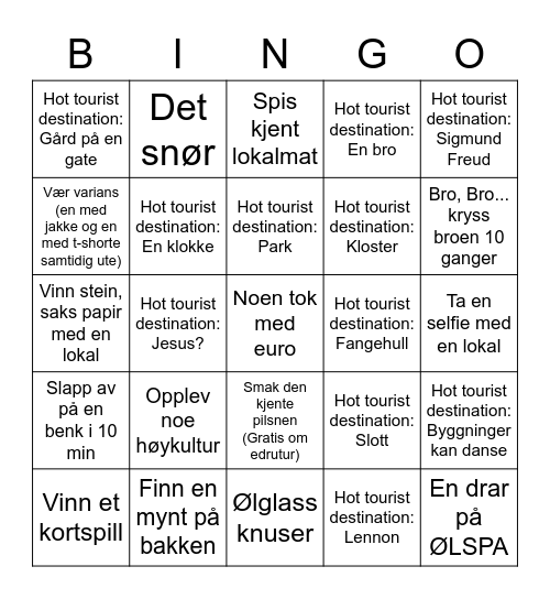 Kongen av Praha Bingo Card