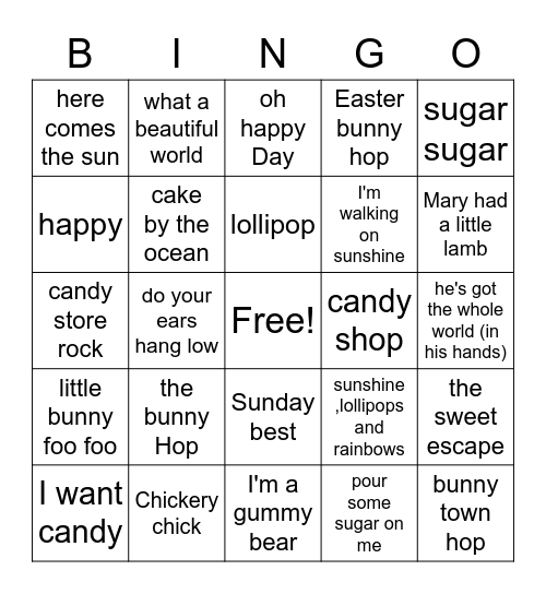 Roads Easter Bingo 2023 Bingo Card