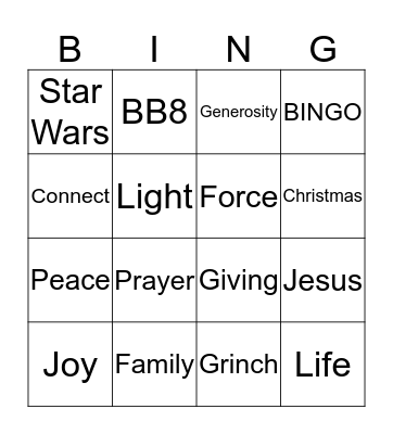 Kids' Place Bingo Card