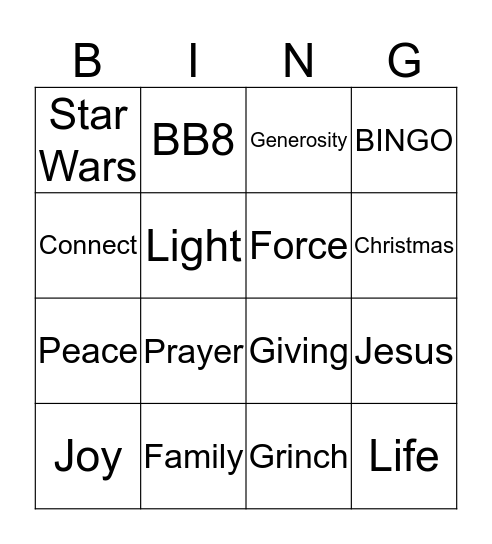 Kids' Place Bingo Card