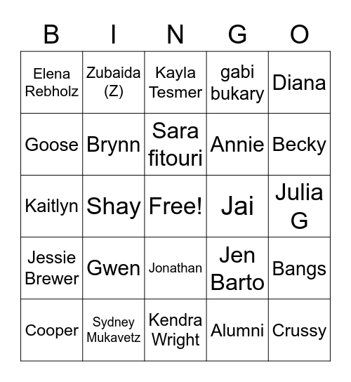 Blice Spring 2023 Bingo Card