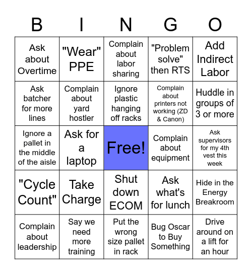 Tesla M2 Bingo Card