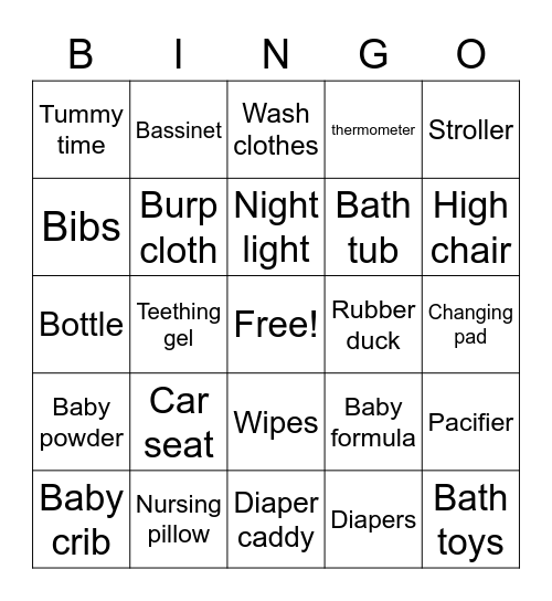 Mallory &Jamie Let's Taco bout our baby Bingo Card