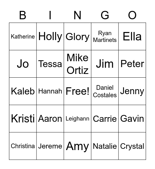 OneEighty Fun Facts BINGO Card