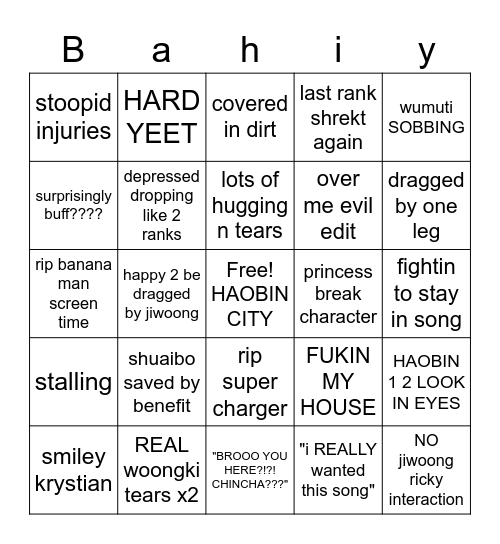 boys planet episode 888 Bingo Card