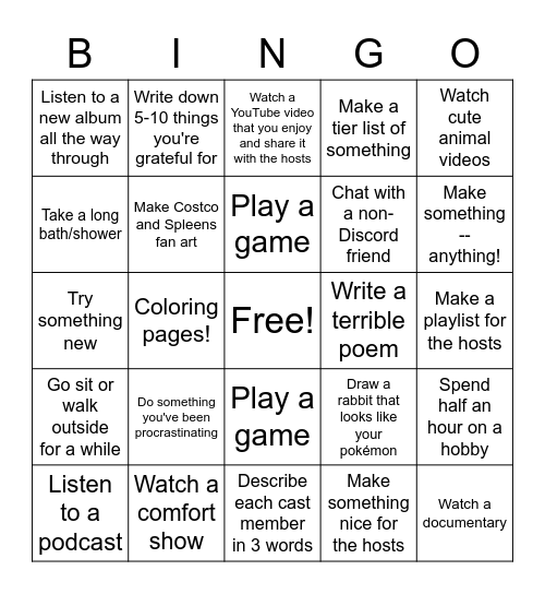 PokeORG Bingo! Bingo Card