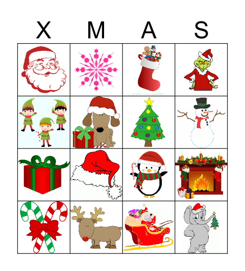 Christmas Party Bingo Card