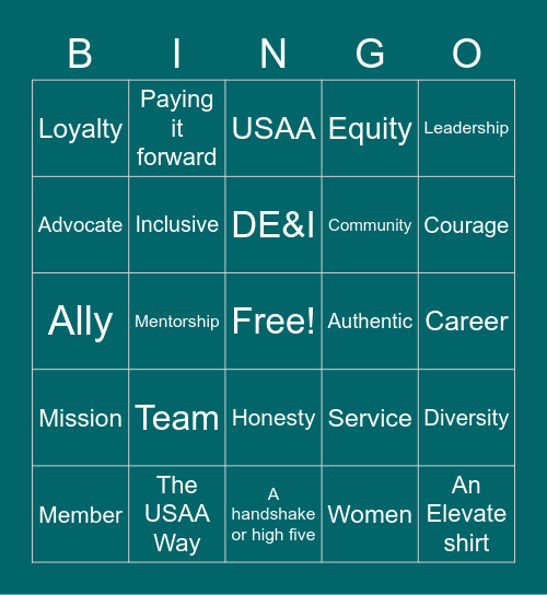 Elevate W@H Women's History Month Bingo! Bingo Card