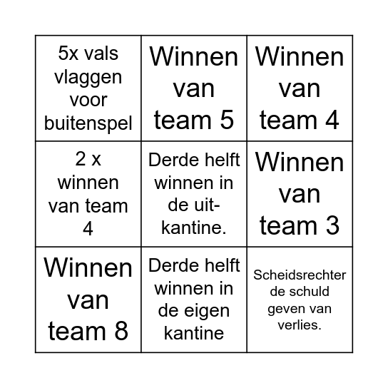 Sv de Meer - BINGO Card