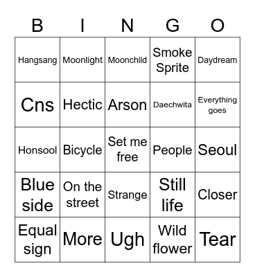 MiniminizzLover 🐸💗 Bingo Card