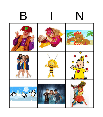 Junior Kids Bingo Card