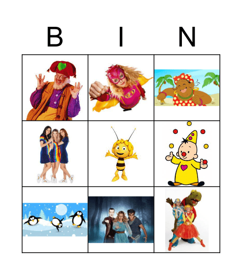 Junior Kids Bingo Card