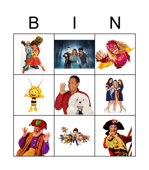 Junior Kids Bingo Card