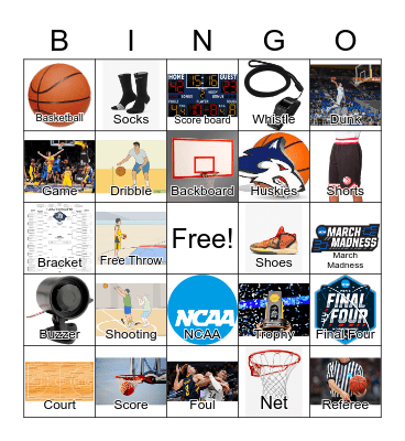 Basketball Bingo Card