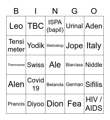 Ryukasa Bingo Card