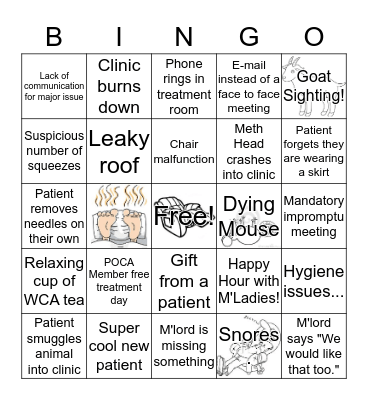 WCA Bingo: M'Kelly Bingo Card