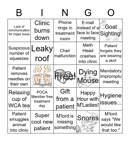 WCA Bingo: M'Kelly Bingo Card
