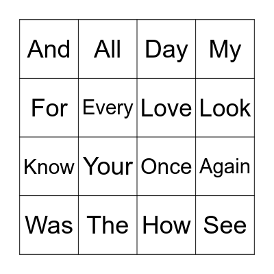Swat those sight words! Bingo Card
