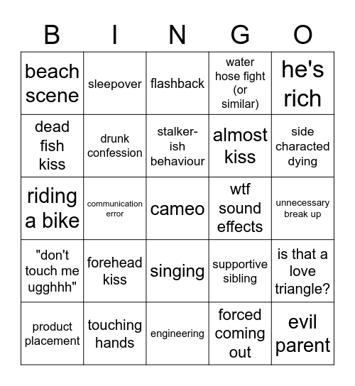 BL series Bingo Card