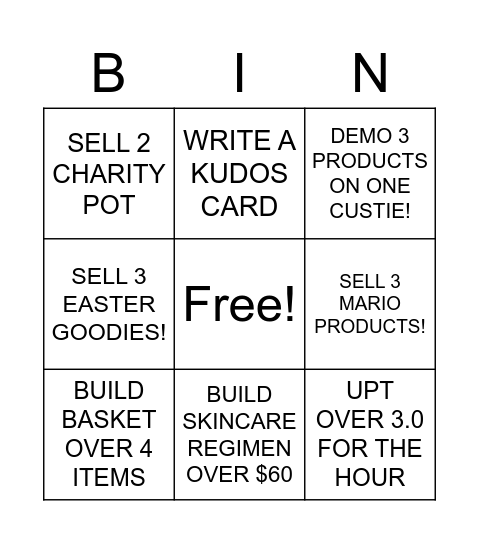 WEEKEND BINGO! Bingo Card