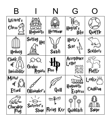 Harry Potter Bingo Card