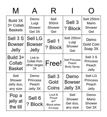 IT’S A ME, MARIO! Bingo Card