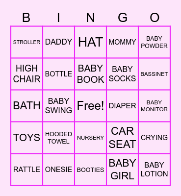 BABY BINGO Card