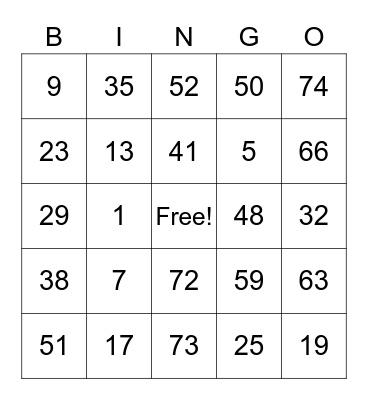 AG EVENT BINGO TIME Bingo Card