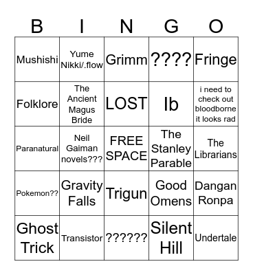 CANONS I'M INTO BINGO Card