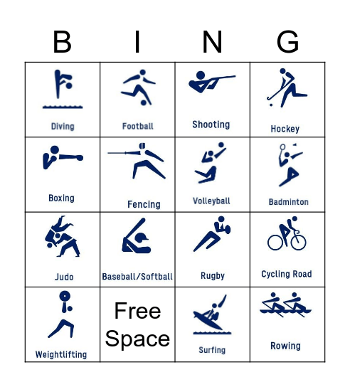 The Summer Olympics Bingo Card