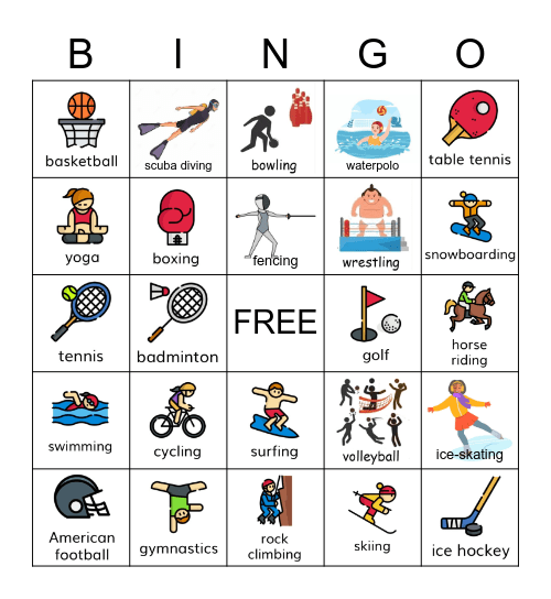 SPORTS BINGO Card