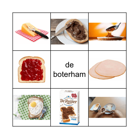 de boterham Bingo Card