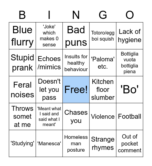 Amahito Bingo Card