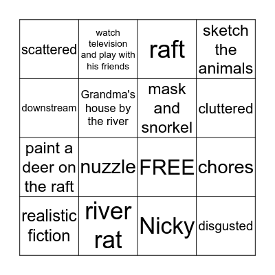 4.1.5 The Raft Bingo Card