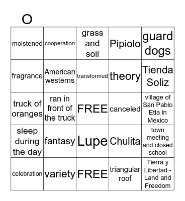 5.1.5 Pipiolo and the Roof Dogs Bingo Card