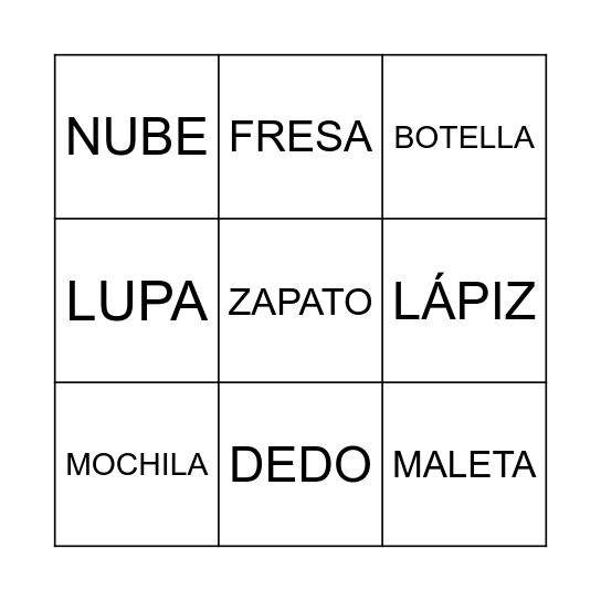 BINGO Card